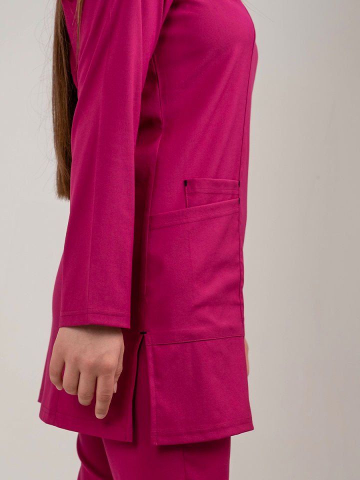 Fuşya Tesettür Tunik Takım