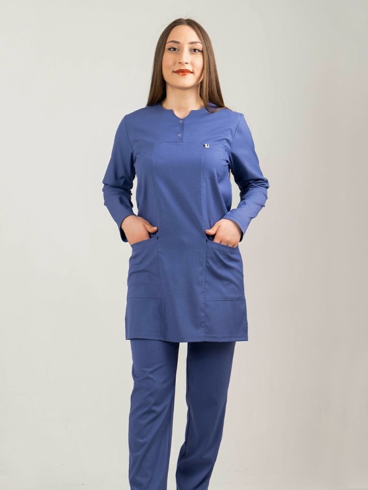 İndigo Tesettür Tunik Takım