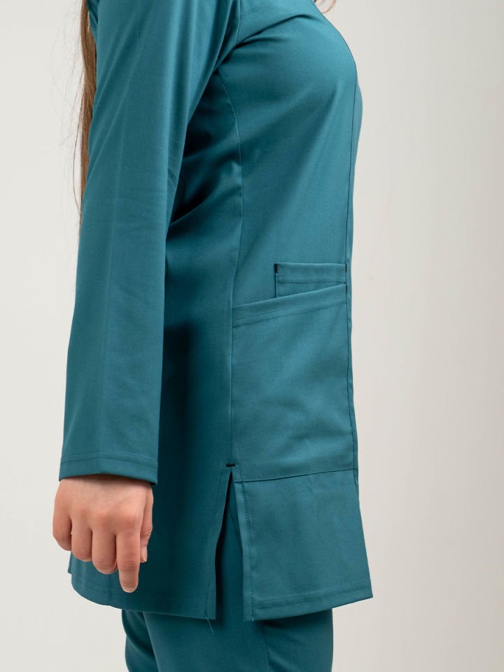 Petrol Yeşili Tesettür Tunik Takım