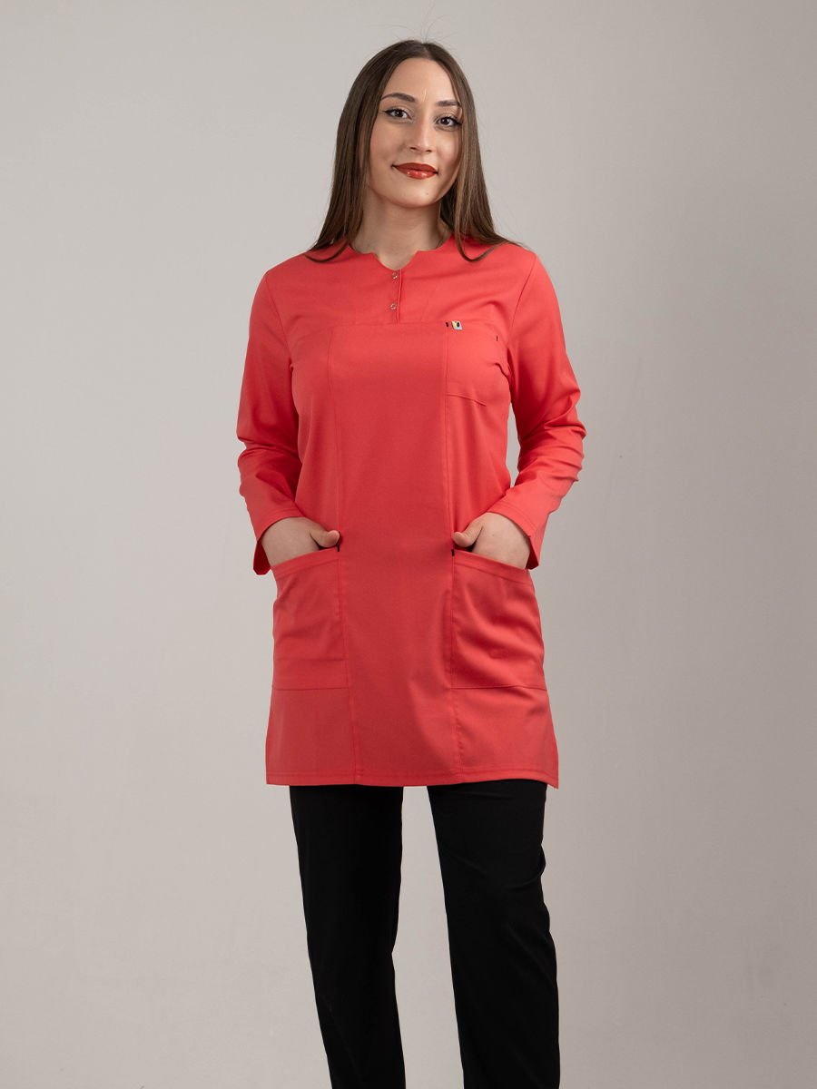 Nar Çiçeği Tesettür Tunik Tek Üst