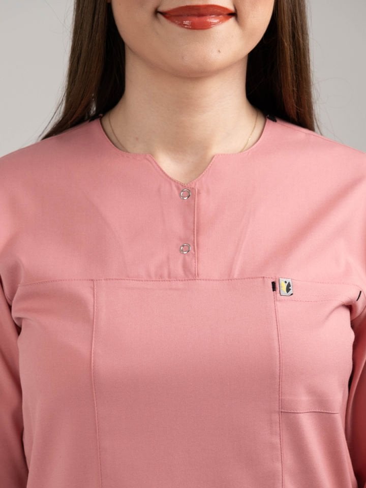 Koyu Gül Kurusu Tesettür Tunik Tek Üst