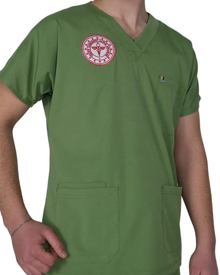 Eczacı Forması (Grasshopper) Likralı V Yaka Takım