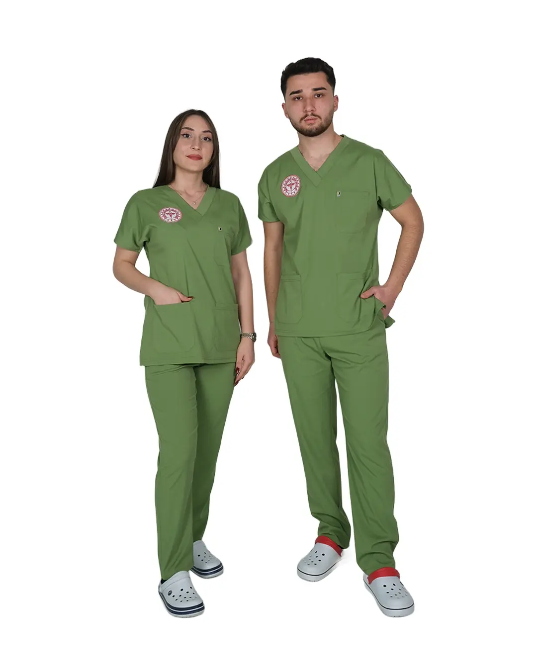 Eczacı Forması (Grasshopper) Likralı V Yaka Takım