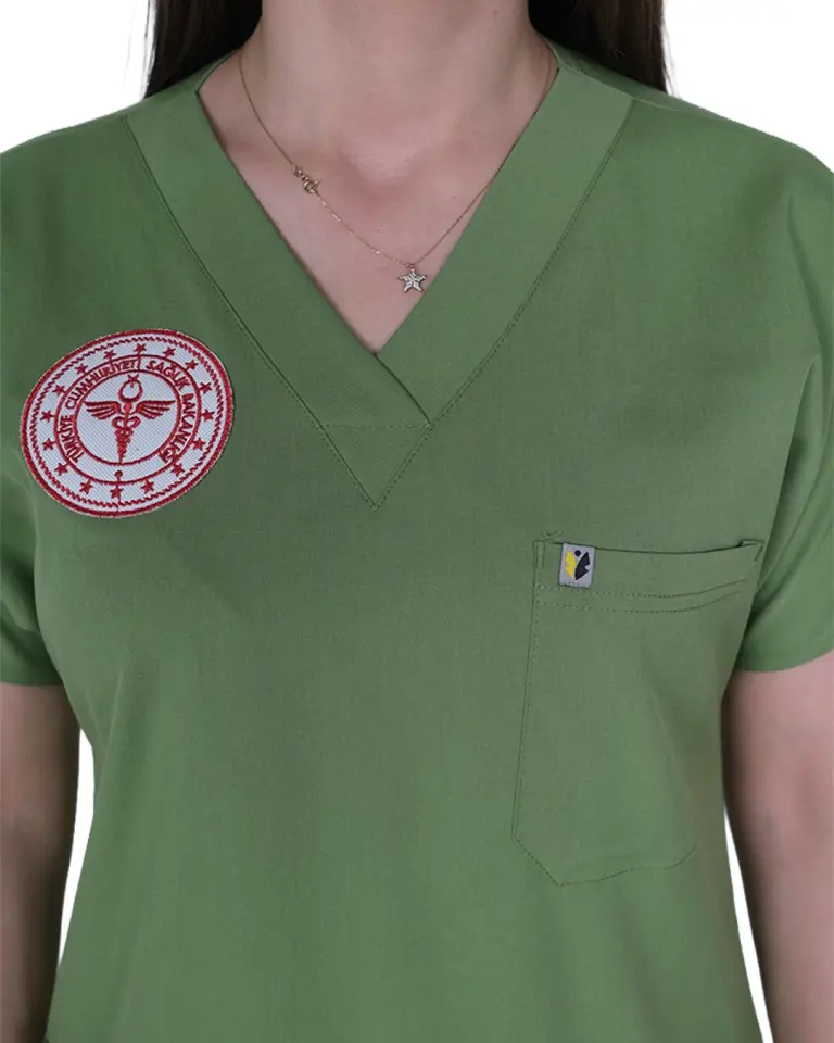 Eczacı Forması (Grasshopper) Likralı V Yaka Takım