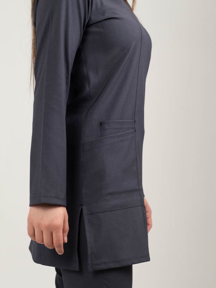 Füme Tesettür Tunik Tek Üst