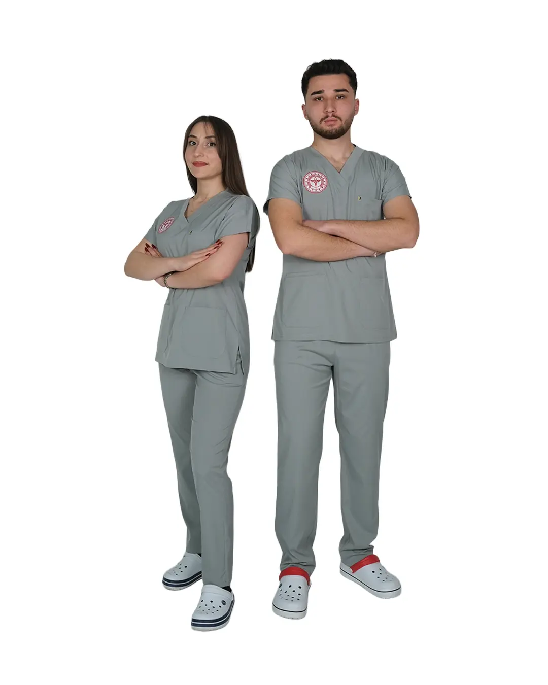 Teknik Hizmetler Forması (Neutral Gray) Likralı V Yaka Takım