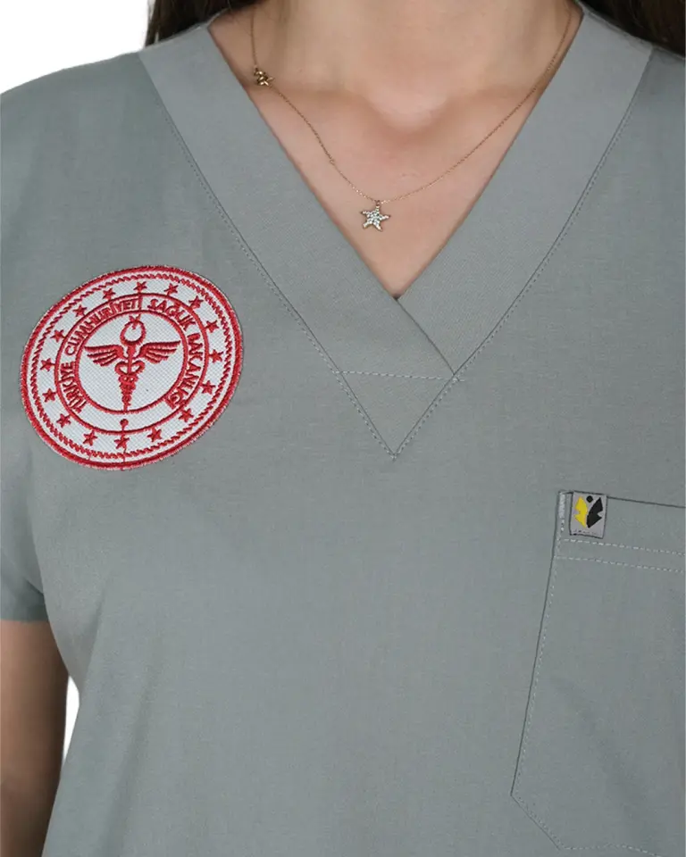 Teknik Hizmetler Forması (Neutral Gray) Likralı V Yaka Takım