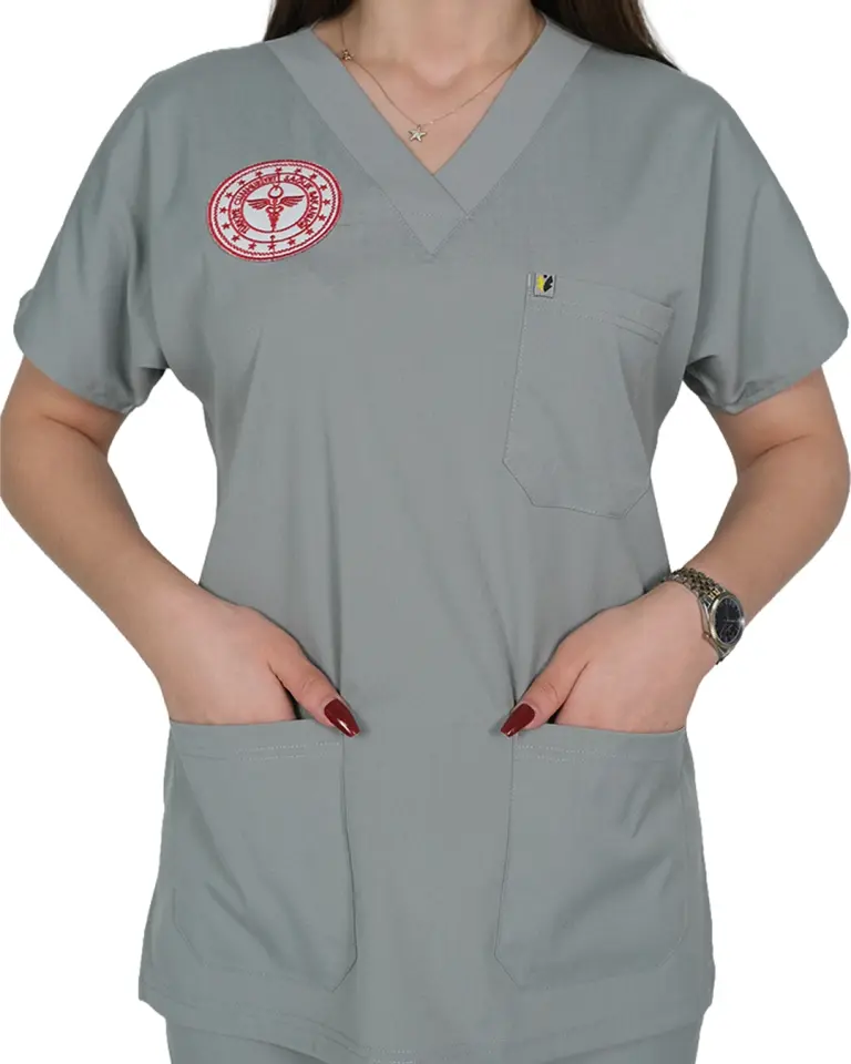 Teknik Hizmetler Forması (Neutral Gray) Likralı V Yaka Takım