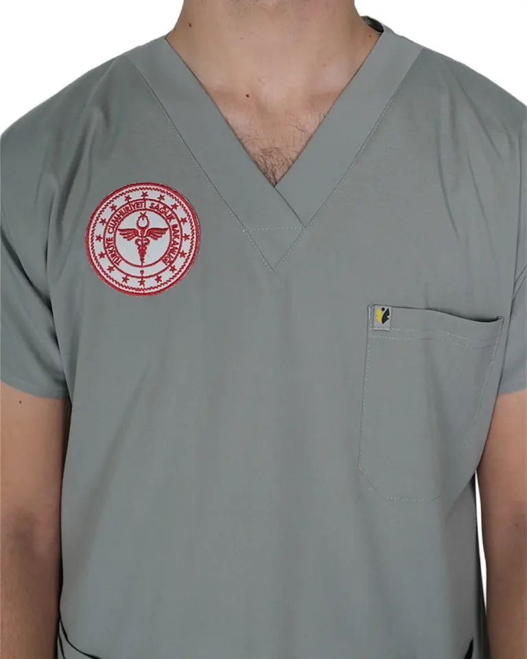 Teknik Hizmetler Forması (Neutral Gray) Likralı V Yaka Takım