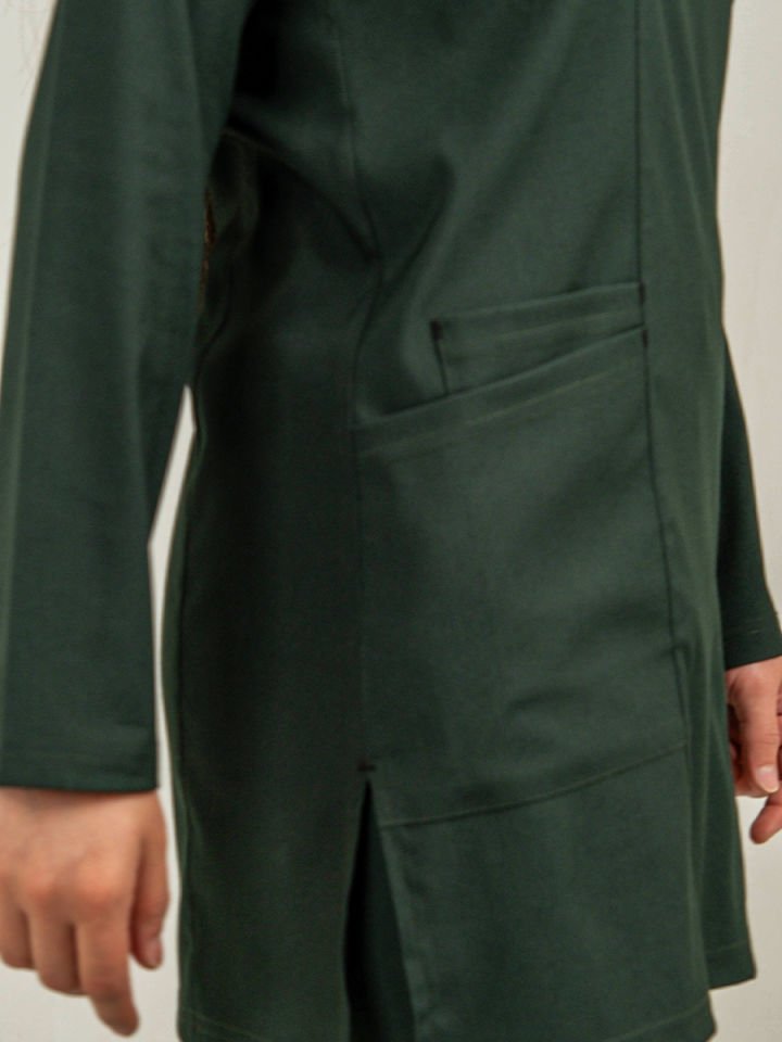 Ördek Başı Yeşili Tesettür Tunik Tek Üst