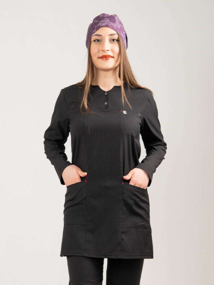 Siyah Tesettür Tunik Tek Üst