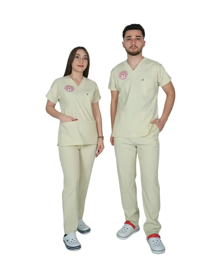 Teknisyen-Tekniker - Tıbbi Sekreter Forması (Moth) Likralı V Yaka Takım