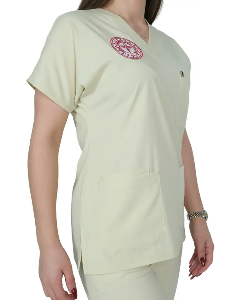 Teknisyen-Tekniker - Tıbbi Sekreter Forması (Moth) Likralı V Yaka Takım