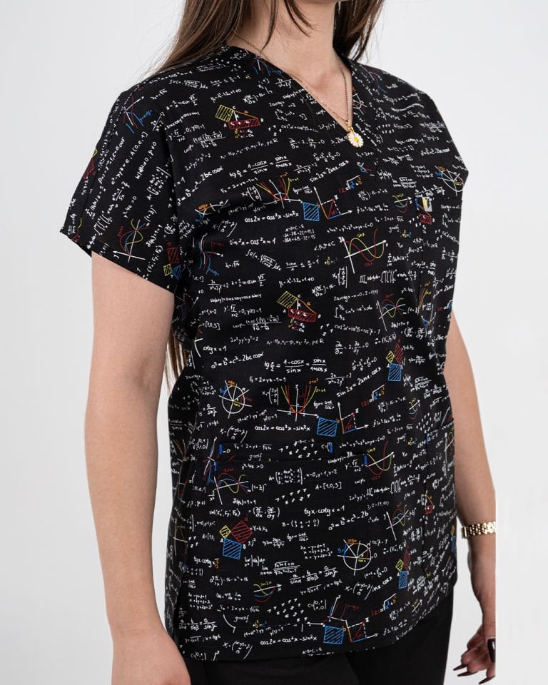 Sayısal Desenli Likralı Cerrahi Kol Tek Üst