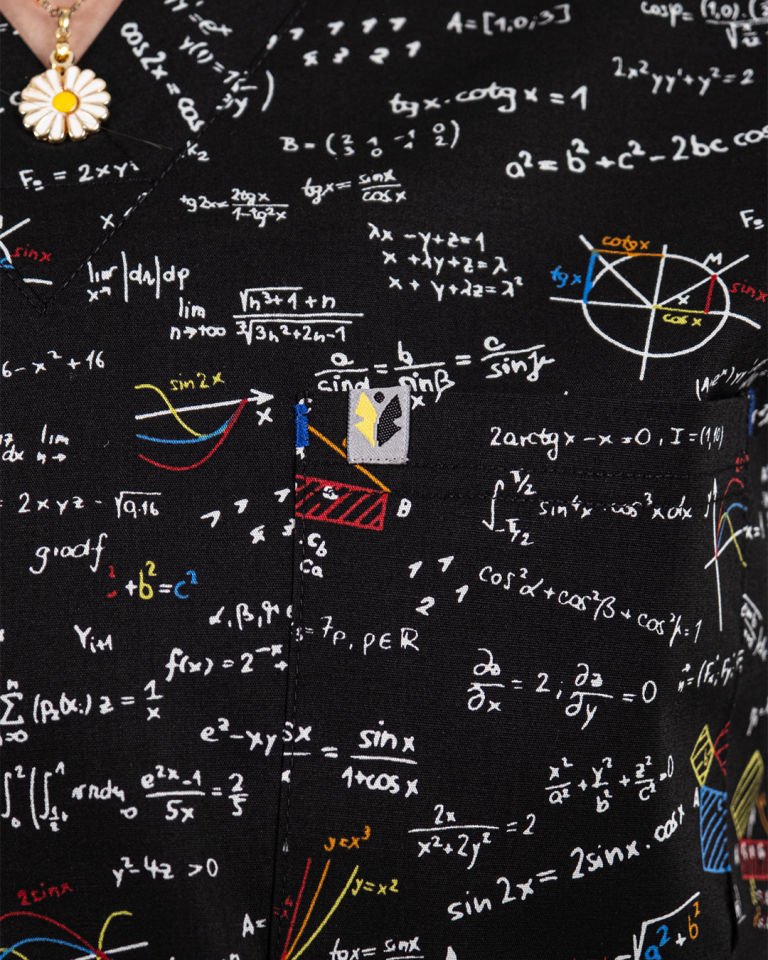 Sayısal Desenli Likralı Cerrahi Kol Tek Üst