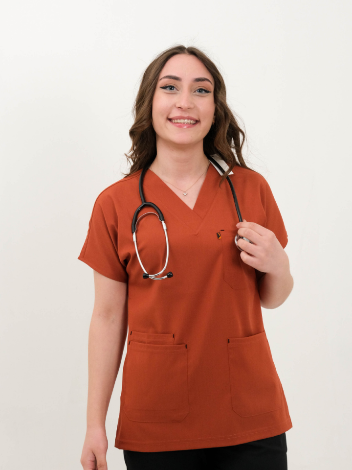 Kiremit Likralı Cerrahi Kol Tek Üst