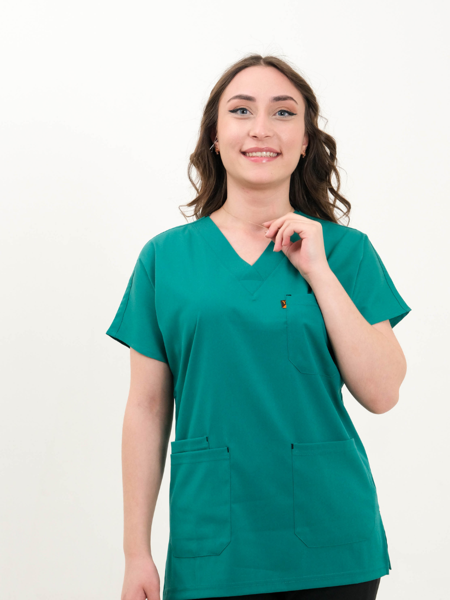 Cerrahi Yeşil Likralı Cerrahi Kol Tek Üst