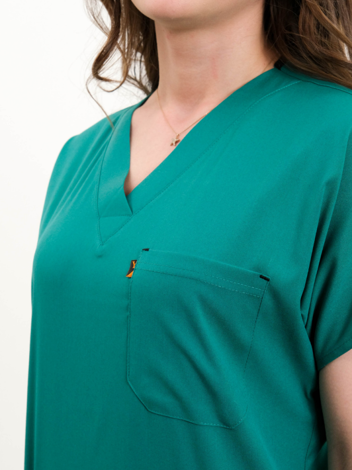 Cerrahi Yeşil Likralı Cerrahi Kol Tek Üst