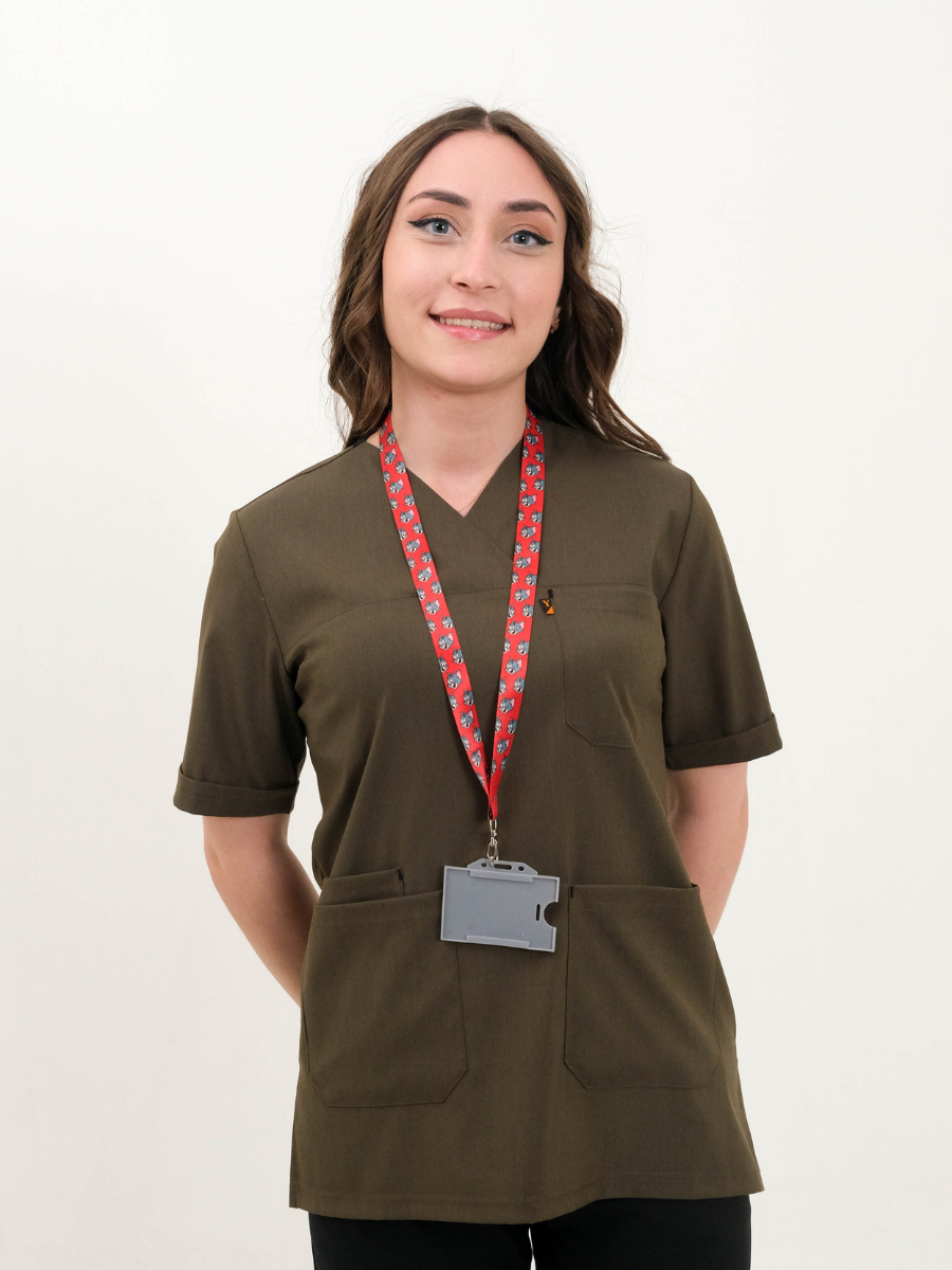 Haki Likralı Takma Kol Tek Üst