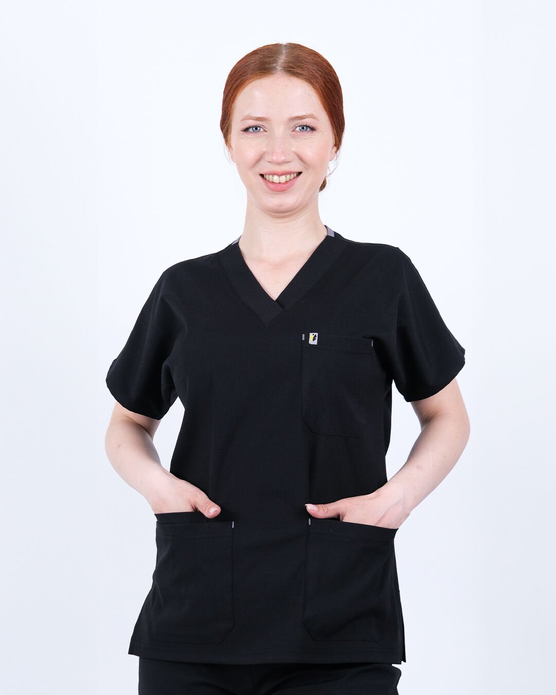 Siyah Likralı Cerrahi Kol Tek Üst