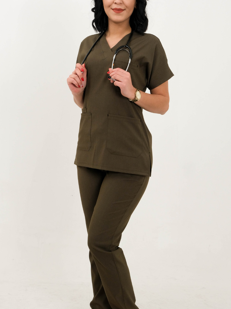 Haki Likralı Cerrahi Kol Takım