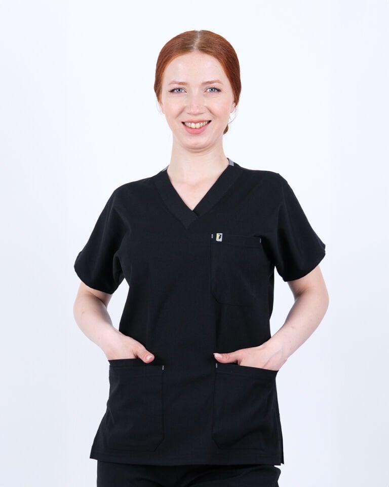 Siyah Likralı Cerrahi Kol Takım