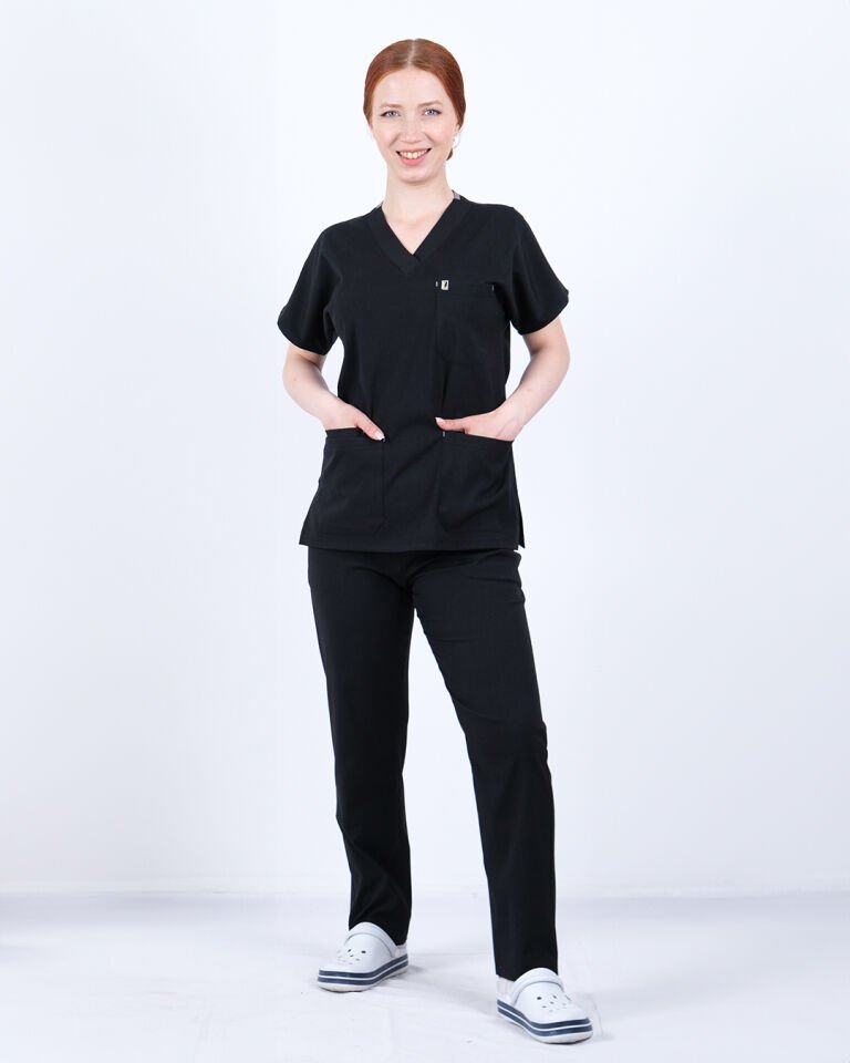 Siyah Likralı Cerrahi Kol Takım