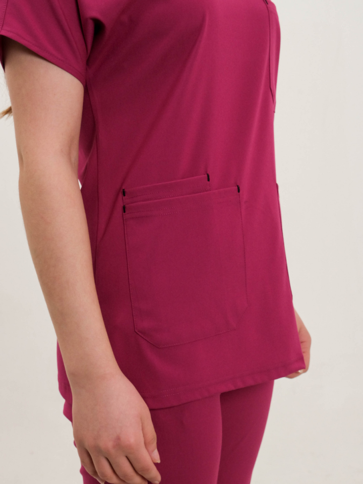 Fuşya Likralı Cerrahi Kol Takım