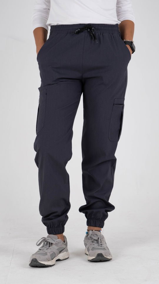 Füme Likralı Kargo Cepli Paça Lastikli Tek Alt