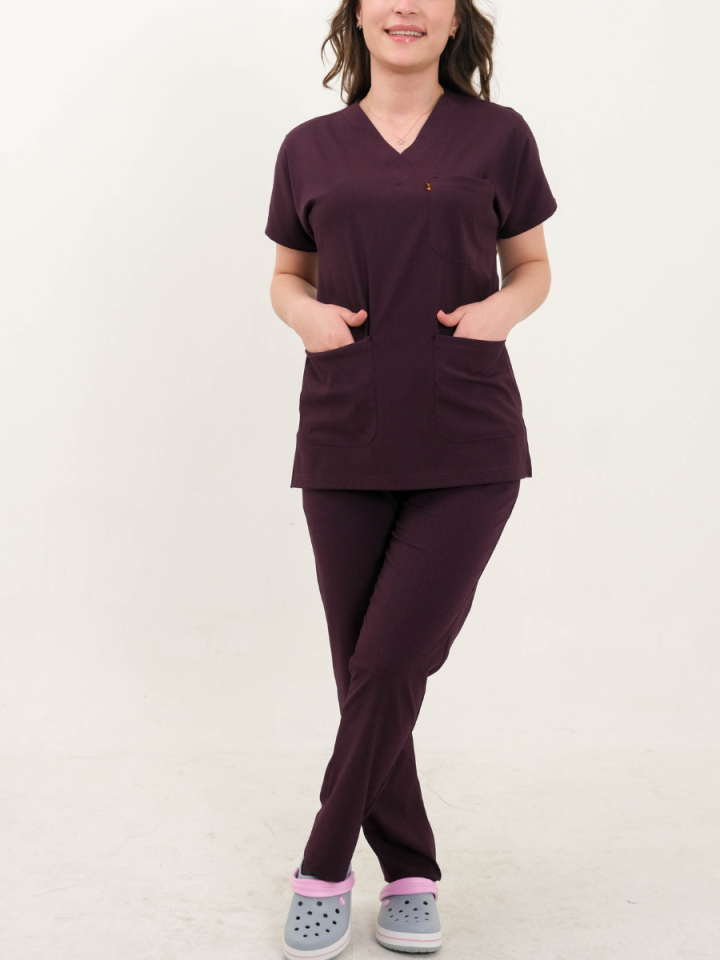 Mürdüm Likralı Cerrahi Kol Takım