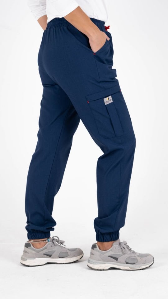 Açık Lacivert Kargo Cepli Paça Lastikli Tek Alt