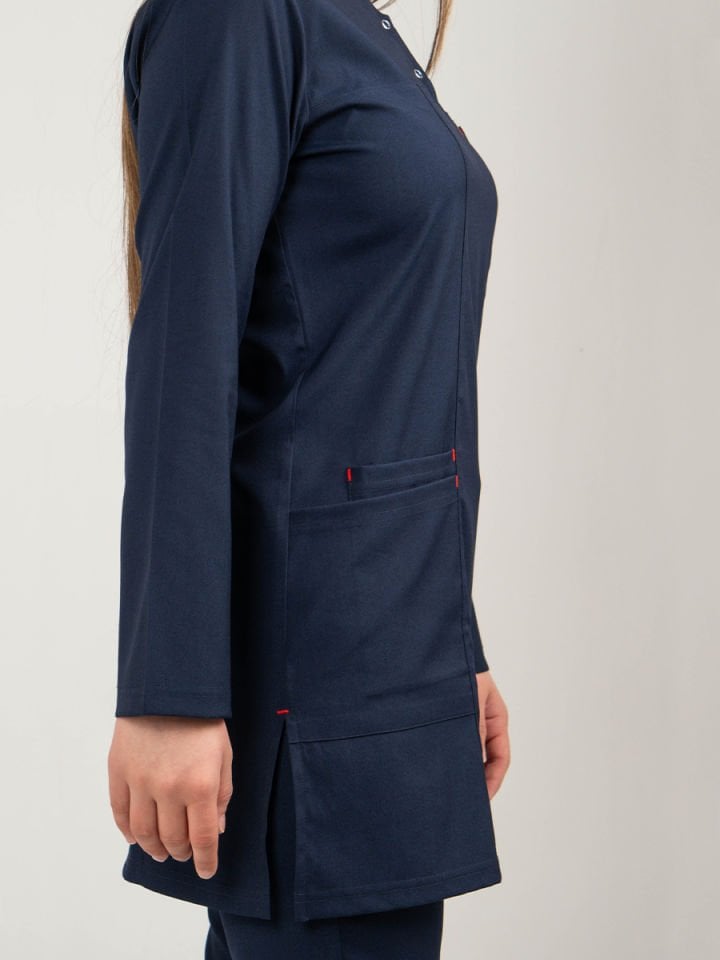 Lacivert Tesettür Tunik Takım