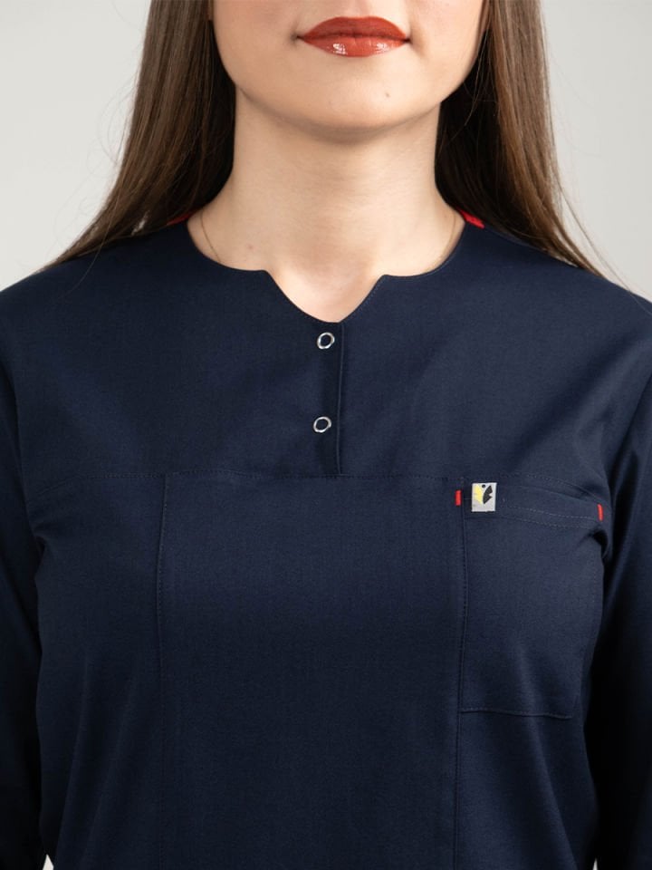 Lacivert Tesettür Tunik Takım