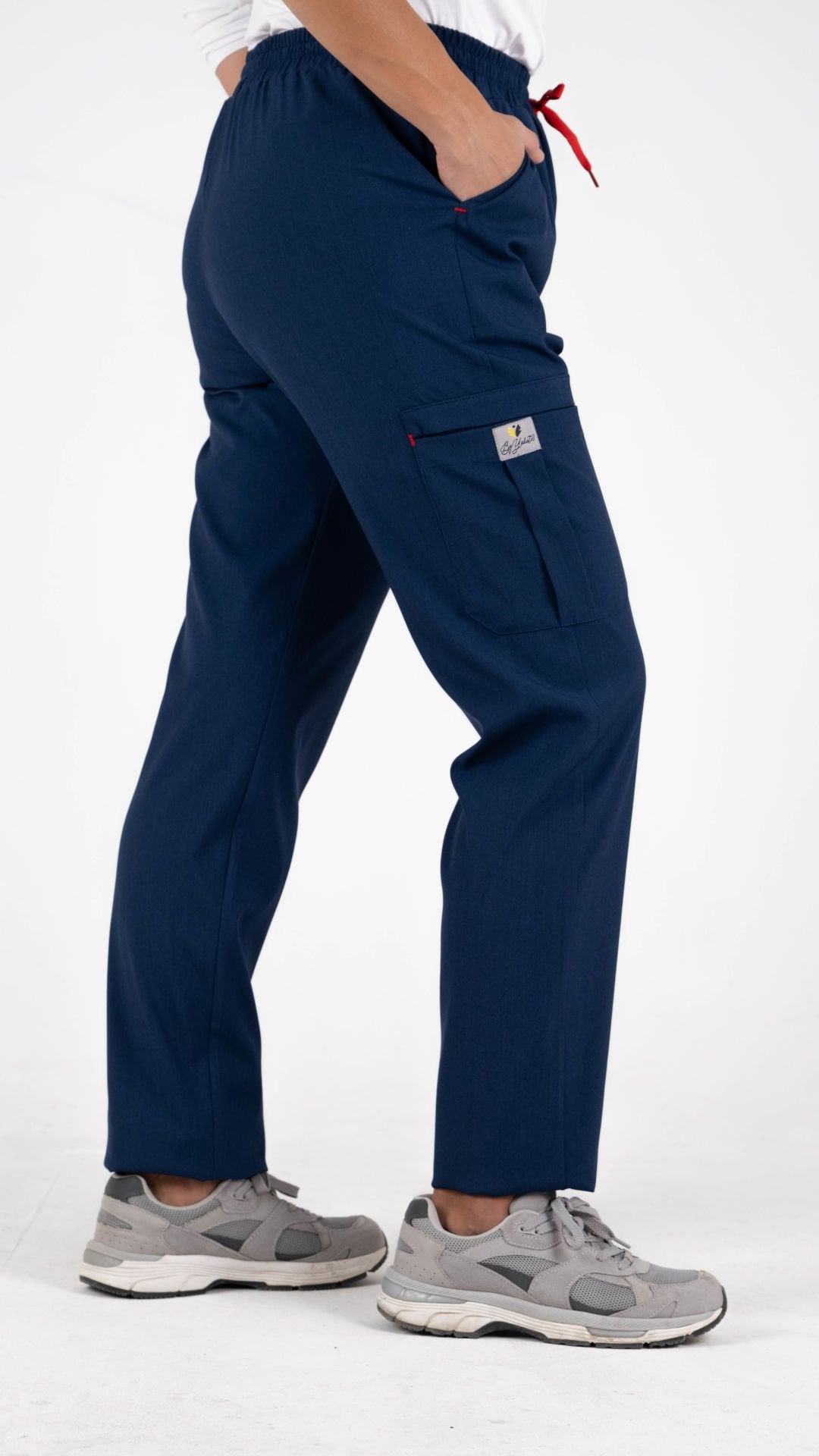 Açık Lacivert Likralı Kargo Cepli Boru Paça