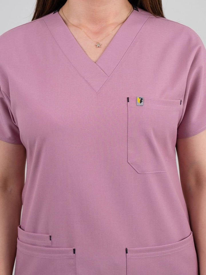 Gül Kurusu Likralı Cerrahi Kol Takım