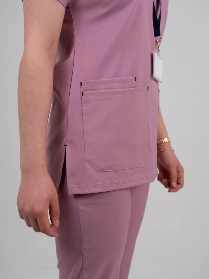 Gül Kurusu Likralı Cerrahi Kol Takım