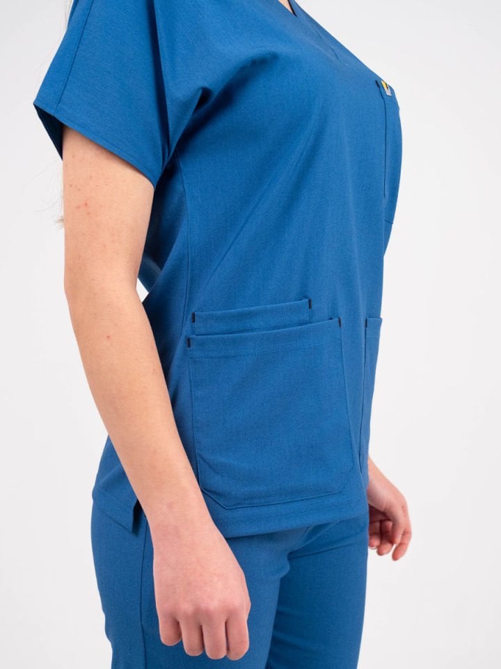 Petrol Mavisi Likralı Cerrahi Kol Takım