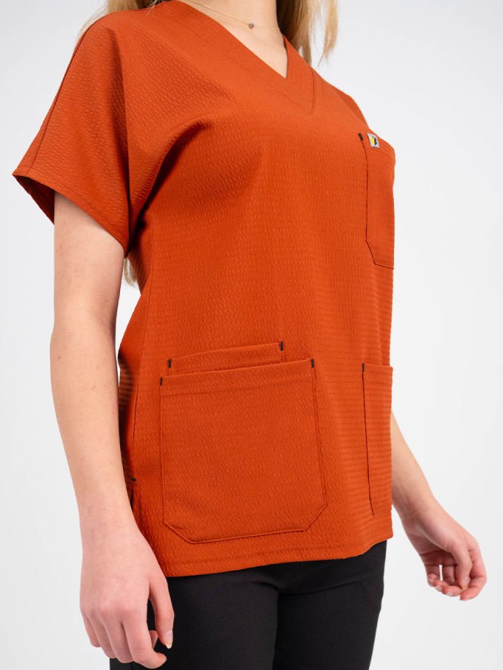 Kiremit Gofre Likralı Cerrahi Kol Tek Üst