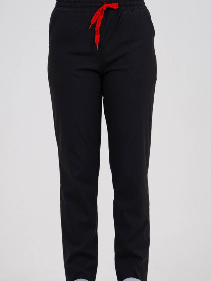 Hipo Tutmayan Kumaş ( Likrasız ) Siyah Boru Paça Pantolon