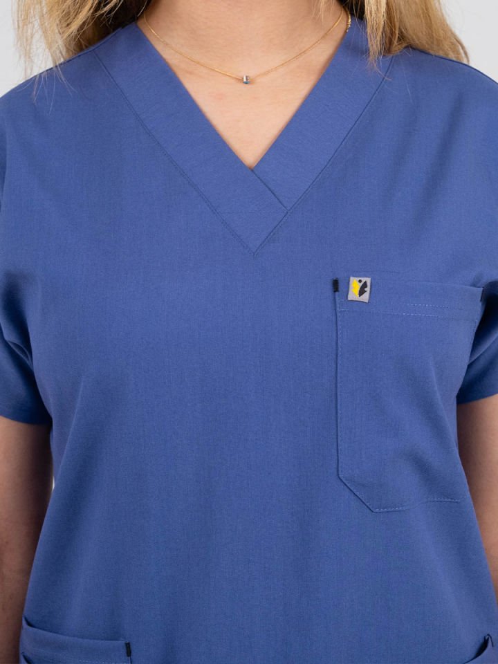 İndigo Likralı Cerrahi Kol Takım