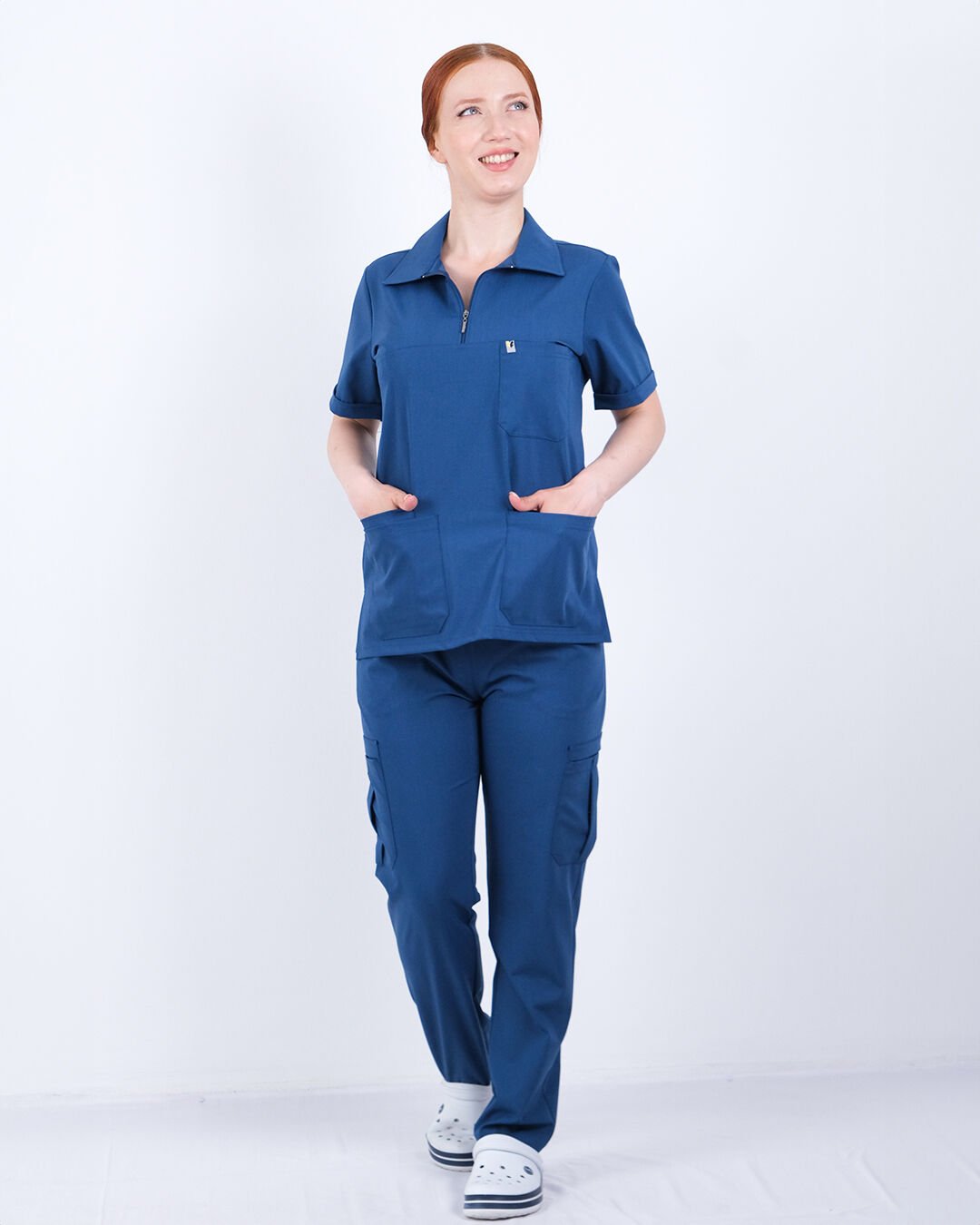 Unisex Petrol Mavisi Premium Polo Yaka Takım