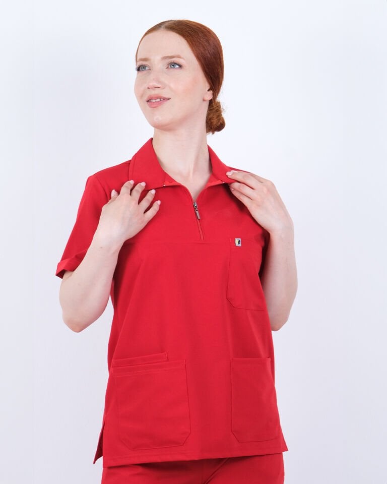 Unisex Kırmızı Premium Polo Yaka Takım