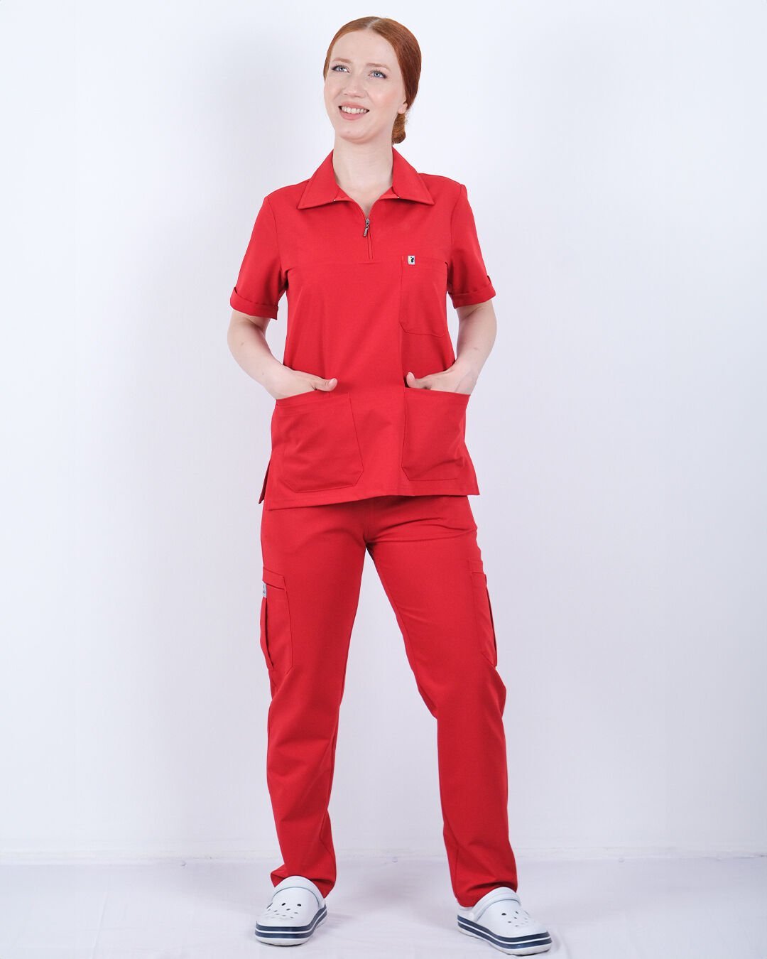 Unisex Kırmızı Premium Polo Yaka Takım