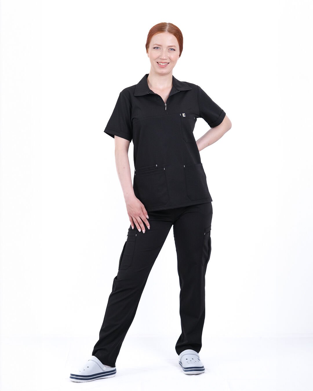 Unisex Siyah Premium Polo Yaka Takım