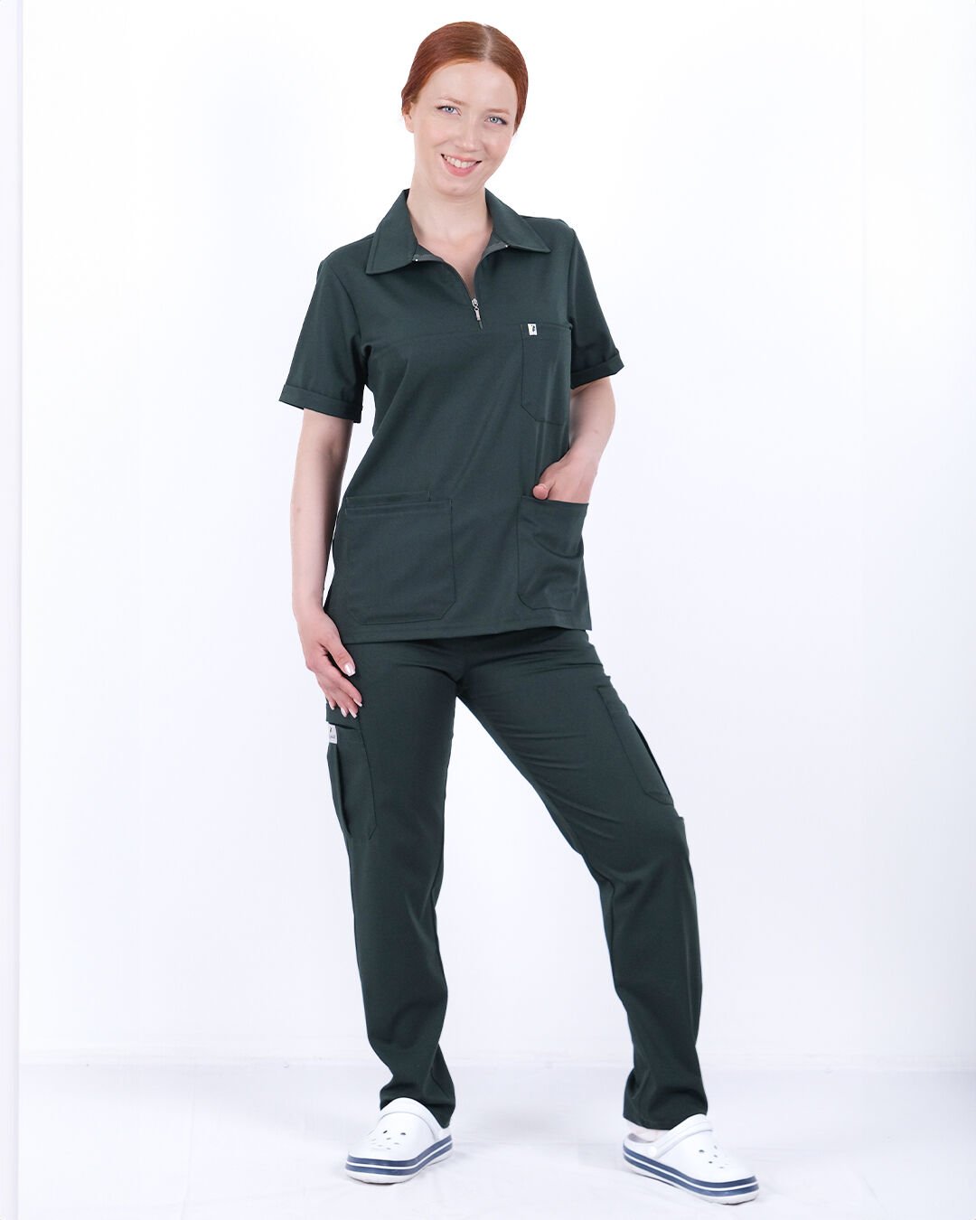 Unisex Avcı Yeşili Premium Polo Yaka Takım