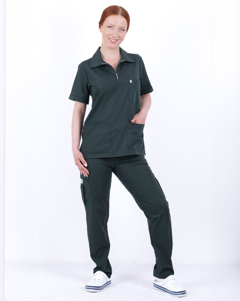 Unisex Avcı Yeşili Premium Polo Yaka Takım