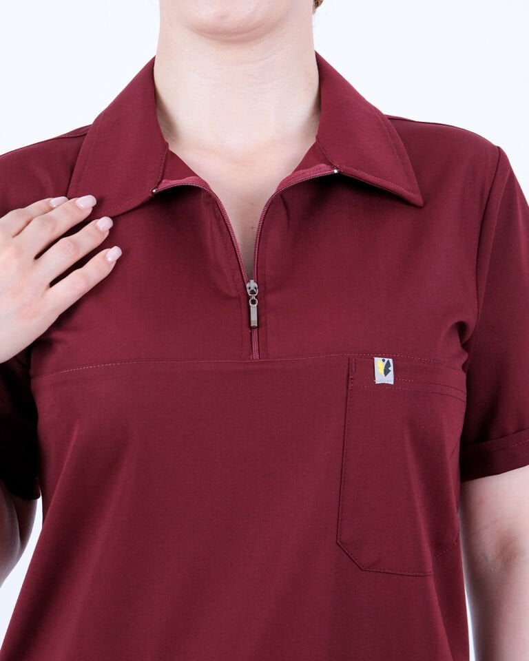Unisex Bordo Premium Polo Yaka Takım