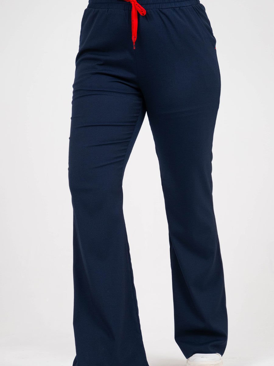 Lacivert Likralı İspanyol Paça Tek Alt