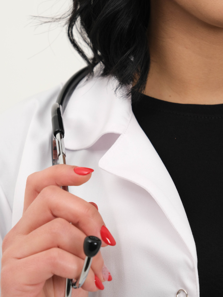 Bayan Alpaka Beyaz Önlük