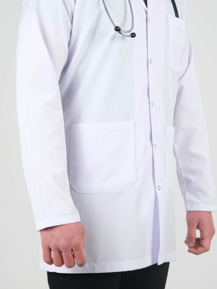 Erkek Alpaka Beyaz Önlük